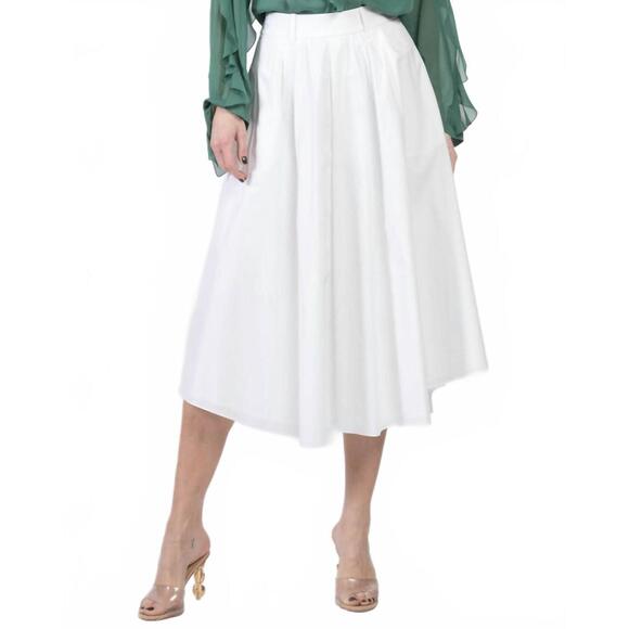 NEW DOROTHEE SCHUMACHER poplin power skirt in pure white